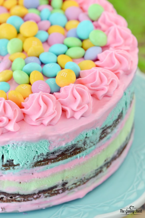 M & M icecream cake for Easter.
