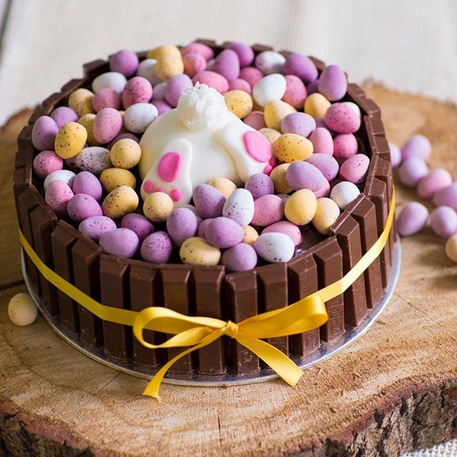 Mini Easter eggs chocolate cake.