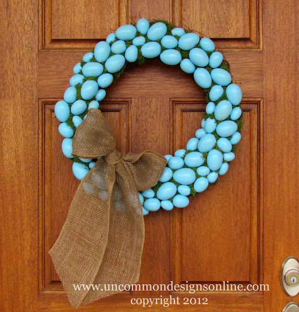 Robin Blue egg easter wreath.