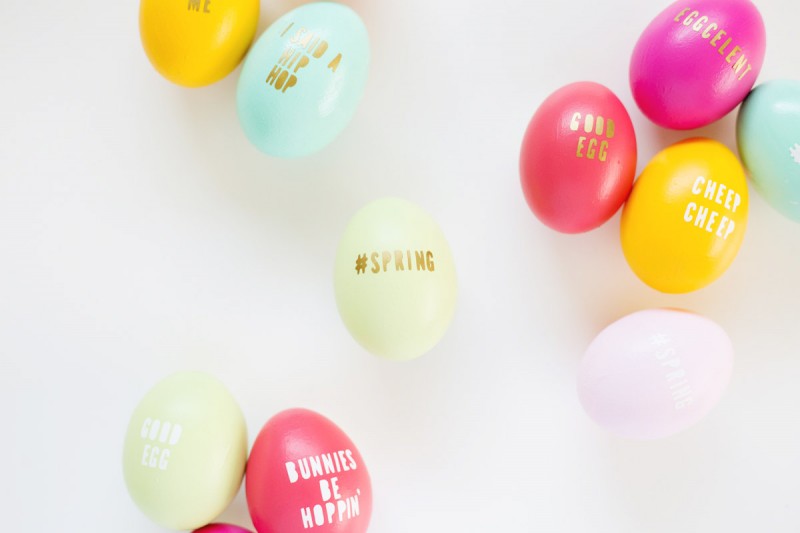 Sassy typography eggs for Easter.