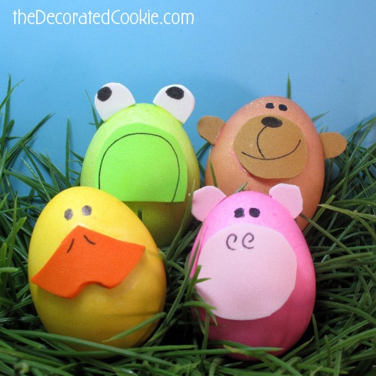 Zoo theme Easter egg decoration.