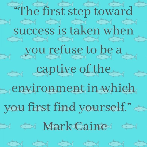 “The first step toward success is taken when you refuse to be a captive of the environment in which you first find yourself.”