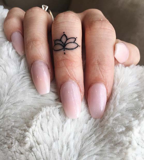 This is simple but pretty finger tattoo.