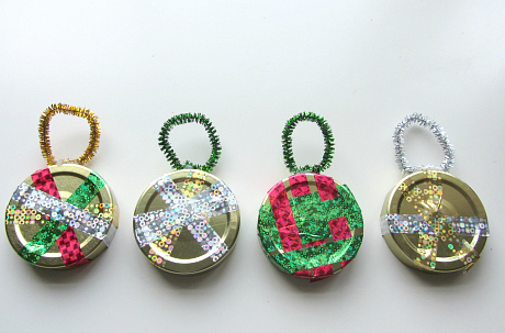 Jar lid ornaments.