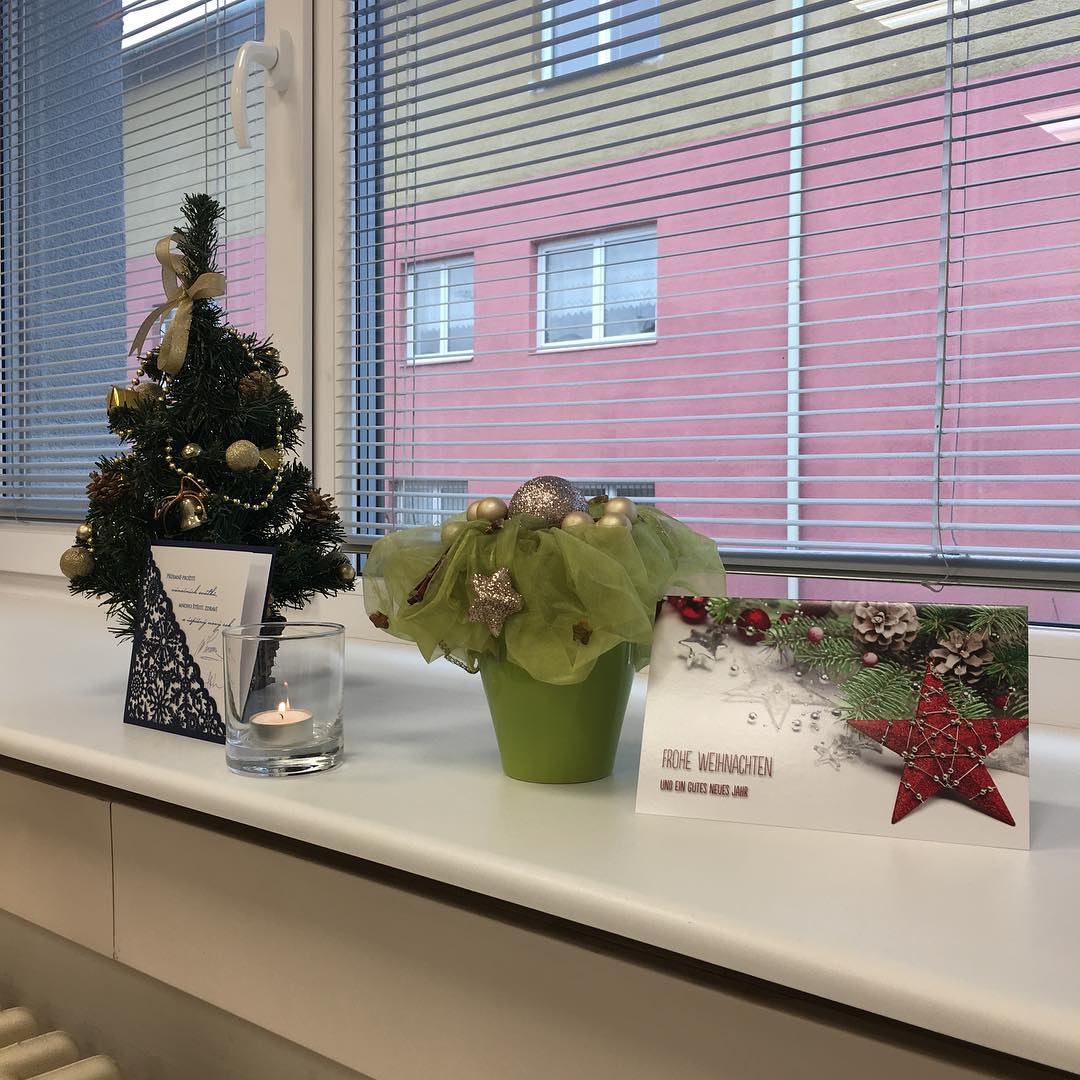 Mini Christmas tree office decoration.