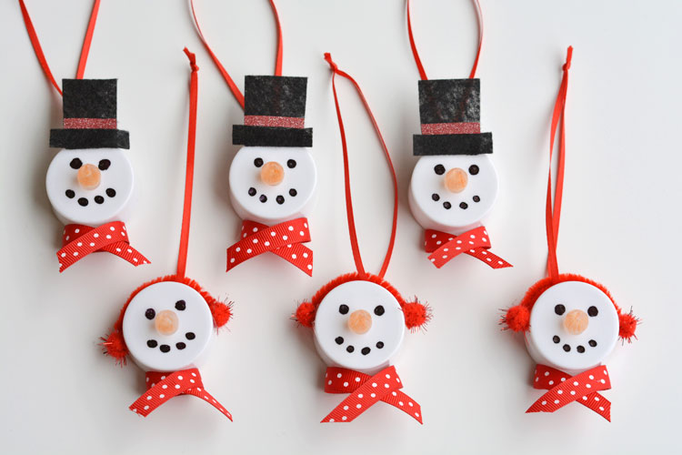Tea light snowman ornaments.