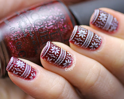 Ugly Christmas sweater nails.