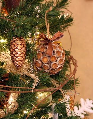 Acorn cap Christmas ornaments.
