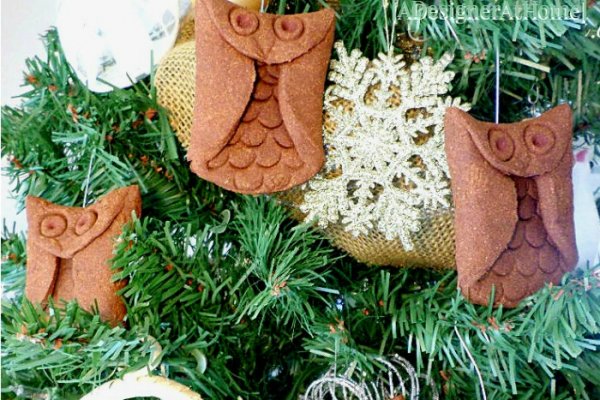 Creative cinnamon owl ornaments.