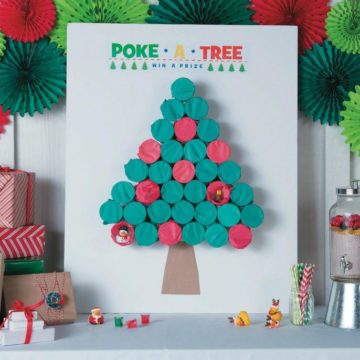 Poke a Christmas tree game.
