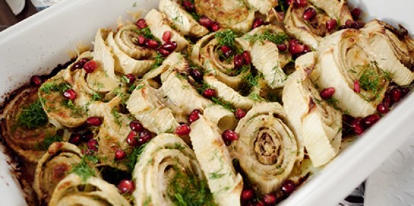 Roasted fennel with parmesan.
