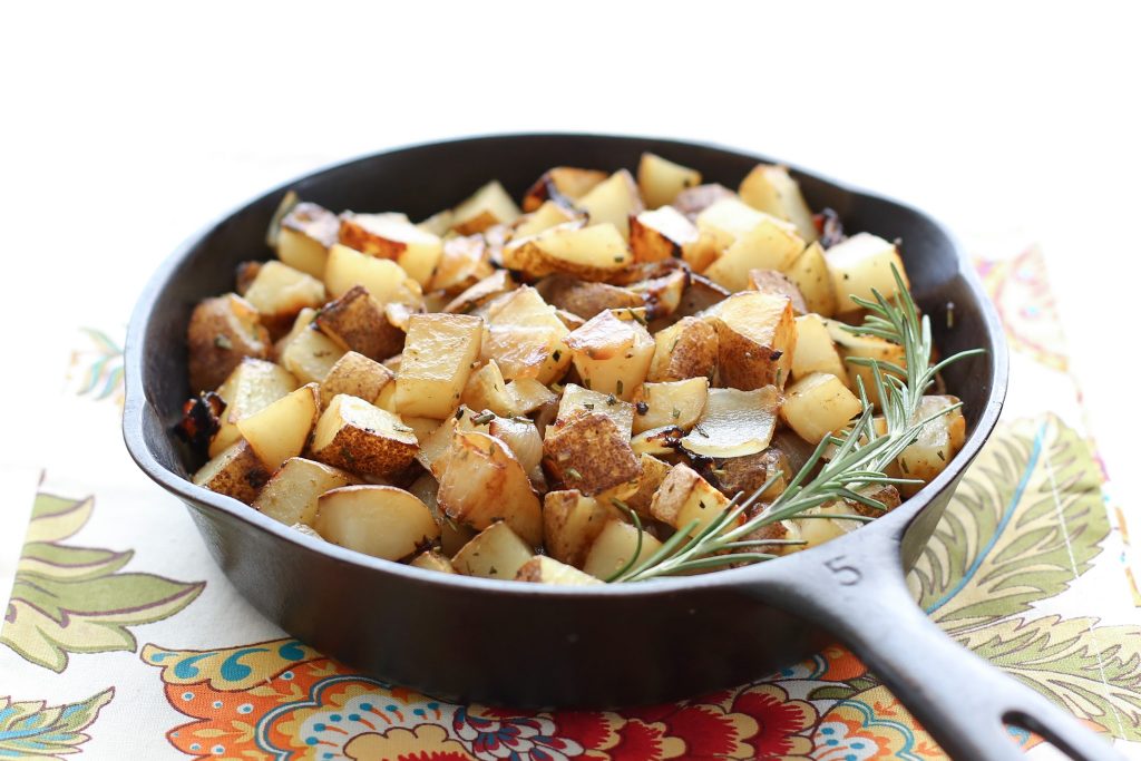 Rosemary onion skillet potatoes.