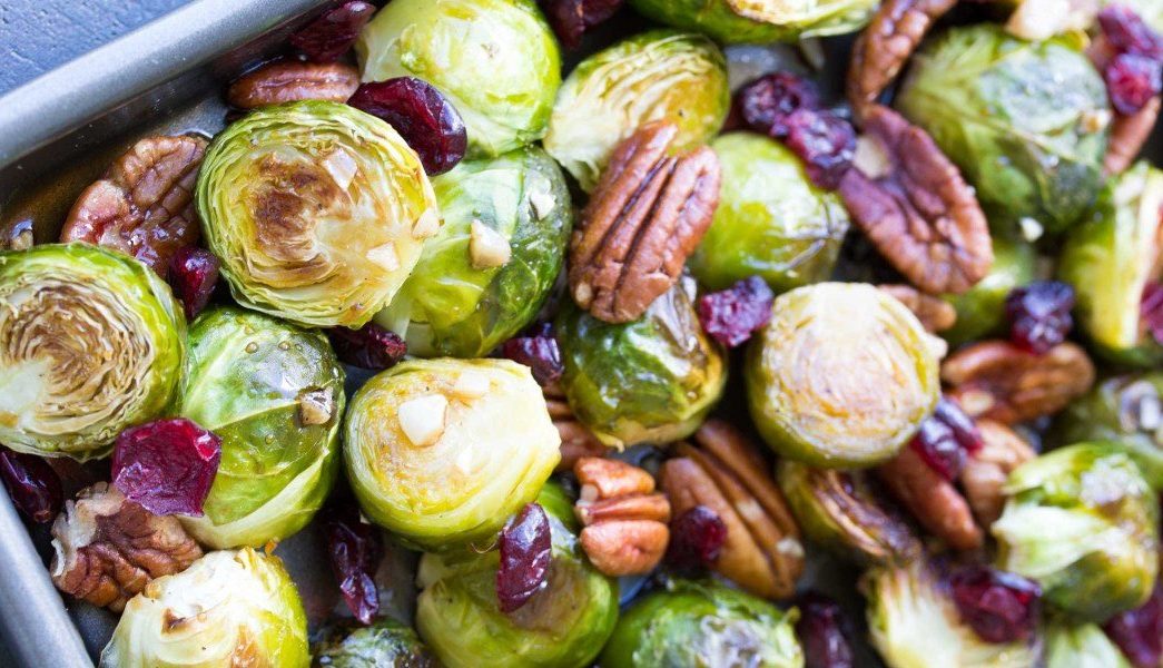 Simple Maple Balsamic Roasted Brussels Sprouts.