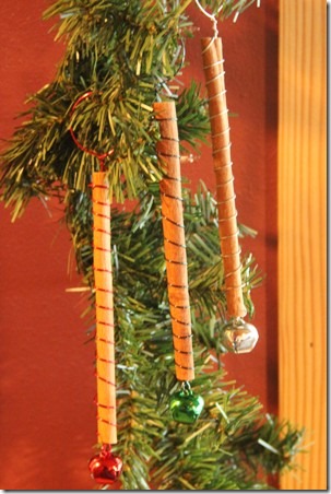 Simple cinnamon stick ornaments.