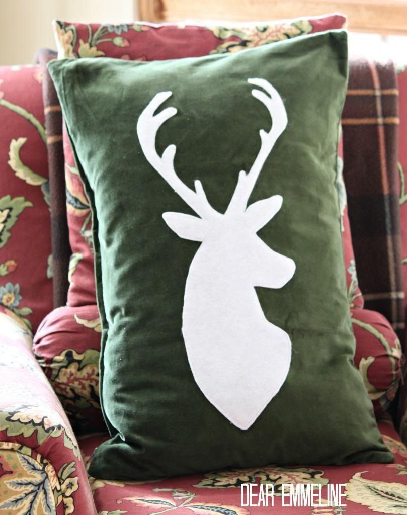 Stag pillow cover for holiday season.