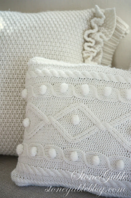 Sweater pillow for winter.