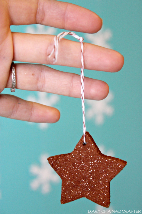 Sweet smelling & glittered cinnamon star ornaments.
