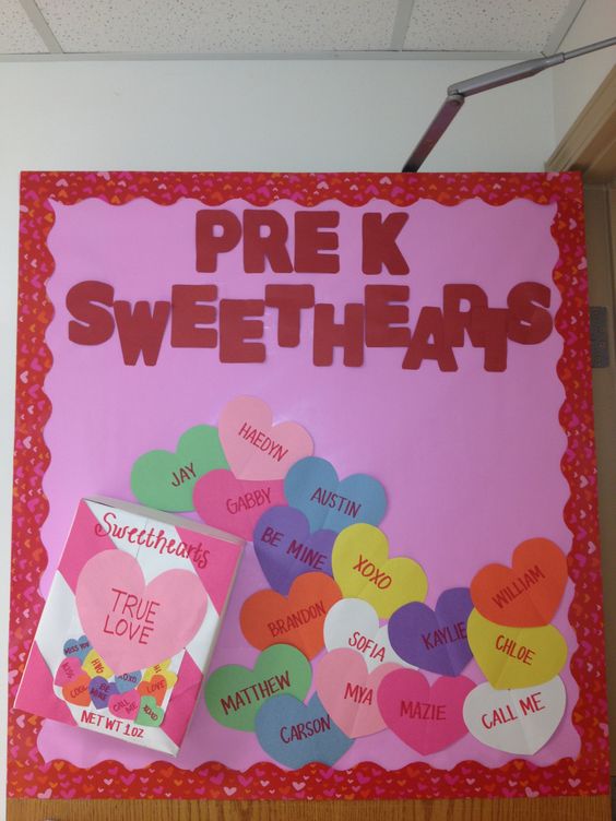 Amazing Sweetheart conversation candy bulletin board.