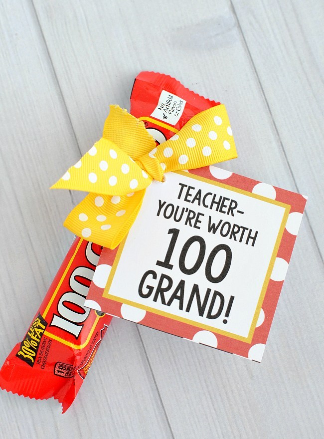 Candy bar gift for teacher.