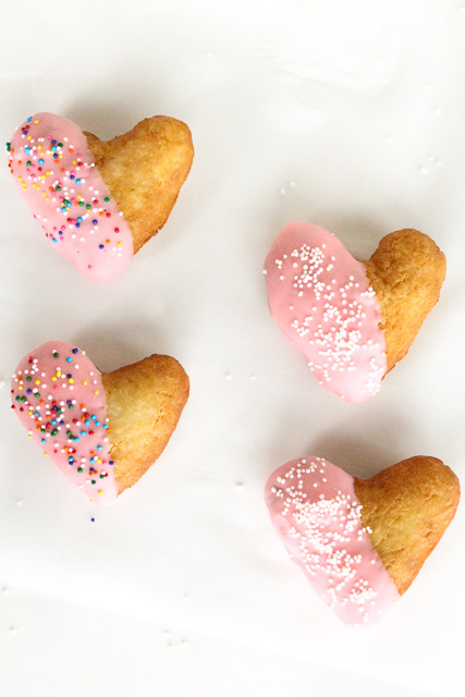 Cool heart shape donuts.