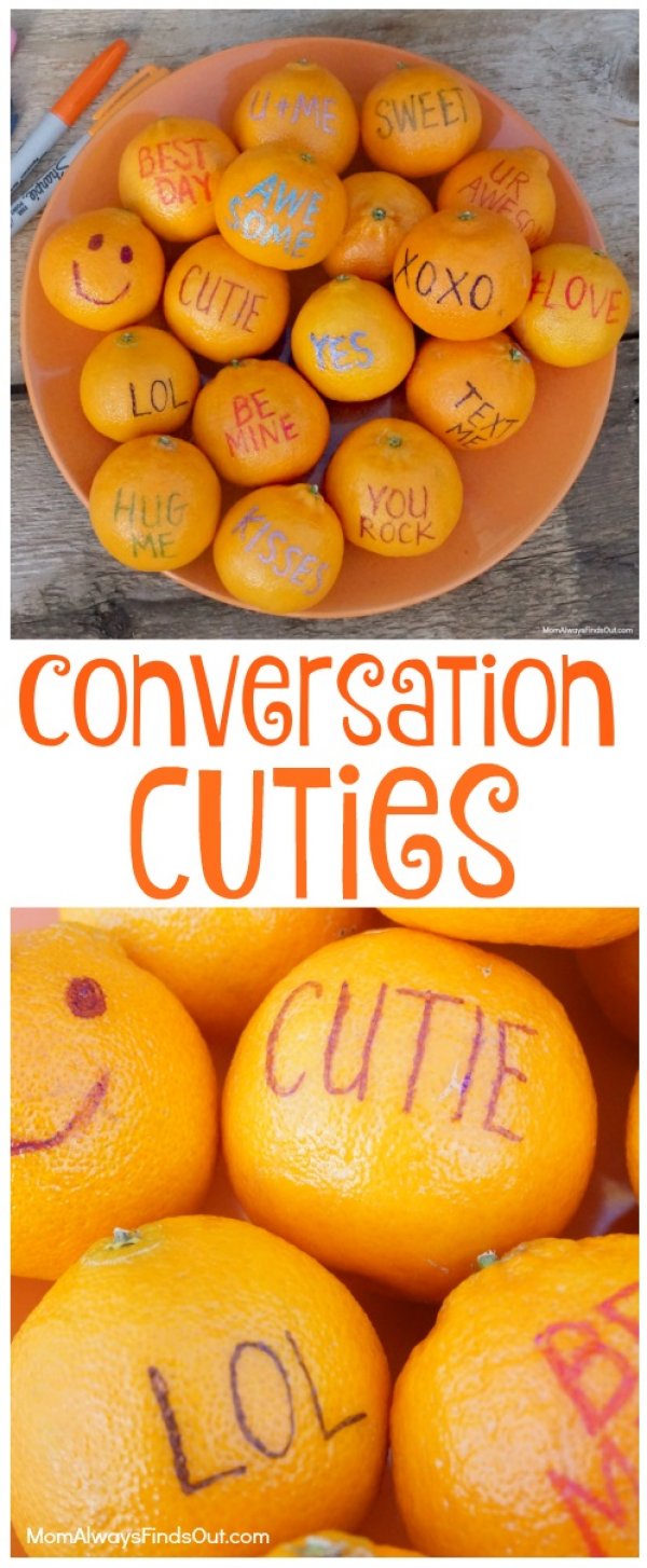 Cute conversation fruits.