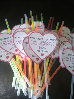 Glow sticks for Valentines day.