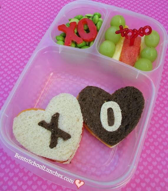Hugs and Kisses lunch box for Valentine's day.