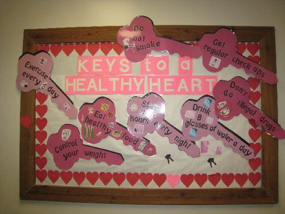 Keys to a Healthy Heart bulletin board.