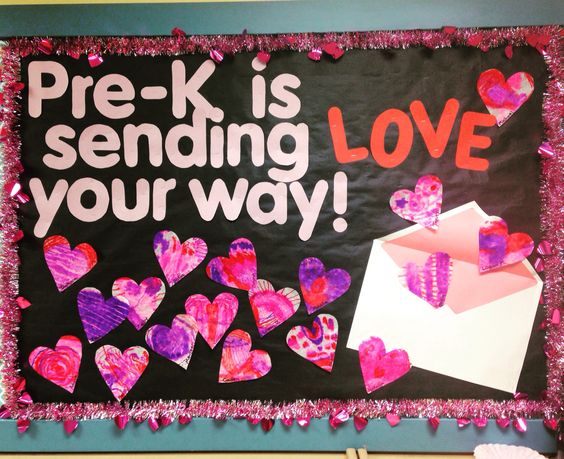 Sending love your way bulletin board decor.