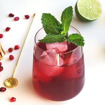 Spiced pomegranate cocktail.