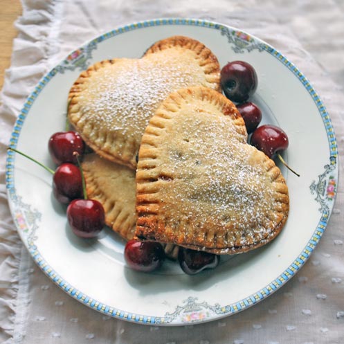 Sweetheart cherry pies.