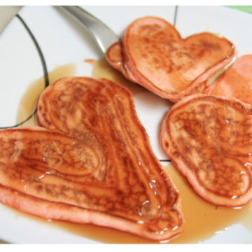 Valentine pancake.