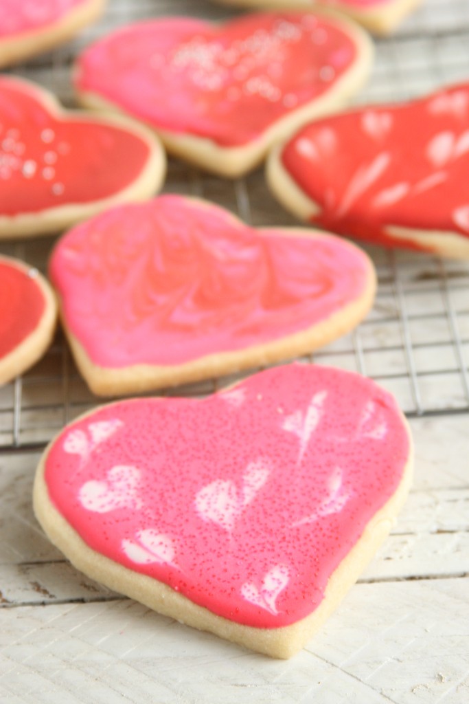 Adorable heart sugar cookies.