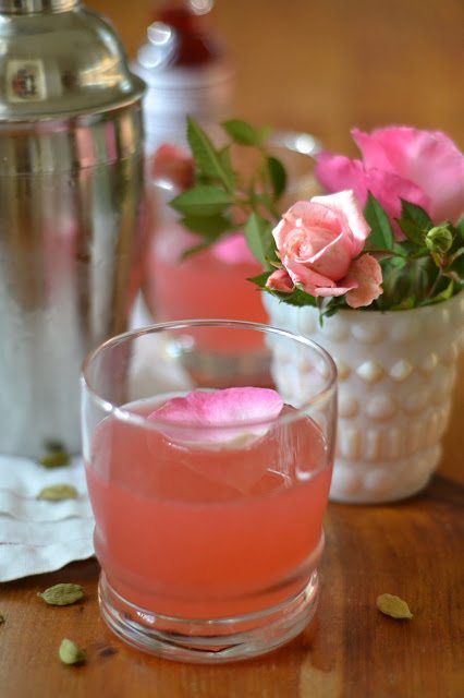 Cardamom rose cocktail. Valentine's Day Cocktail Recipes