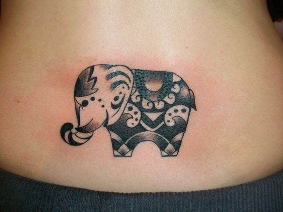 Charming elephant tattoo.