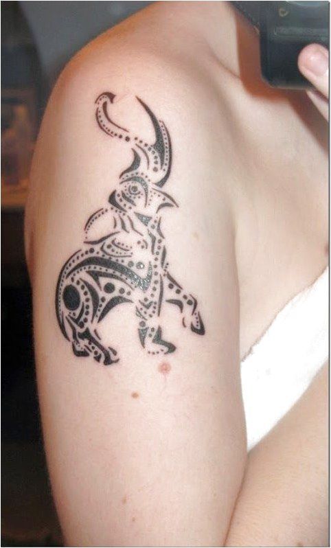 Creative elephant tattoo.