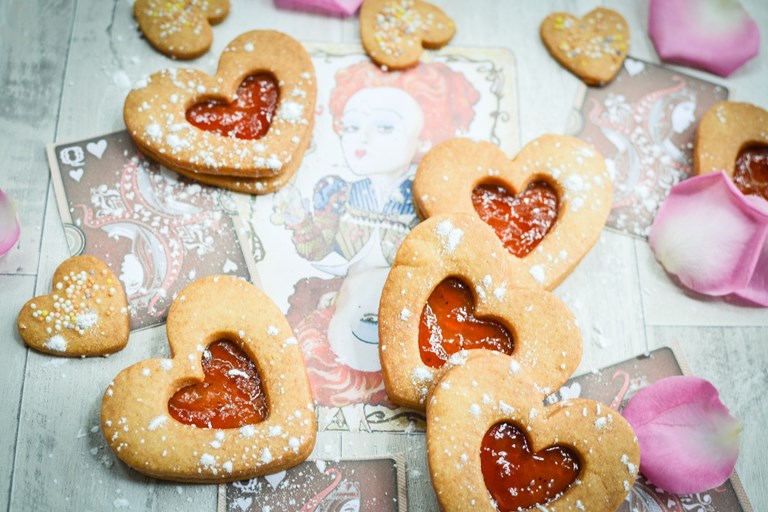 Cute heart shape biscuits.