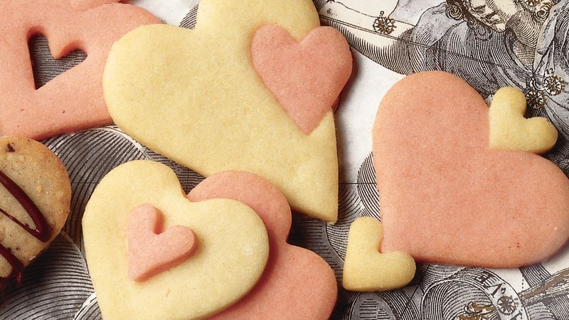 Delightful heart shape cookies.