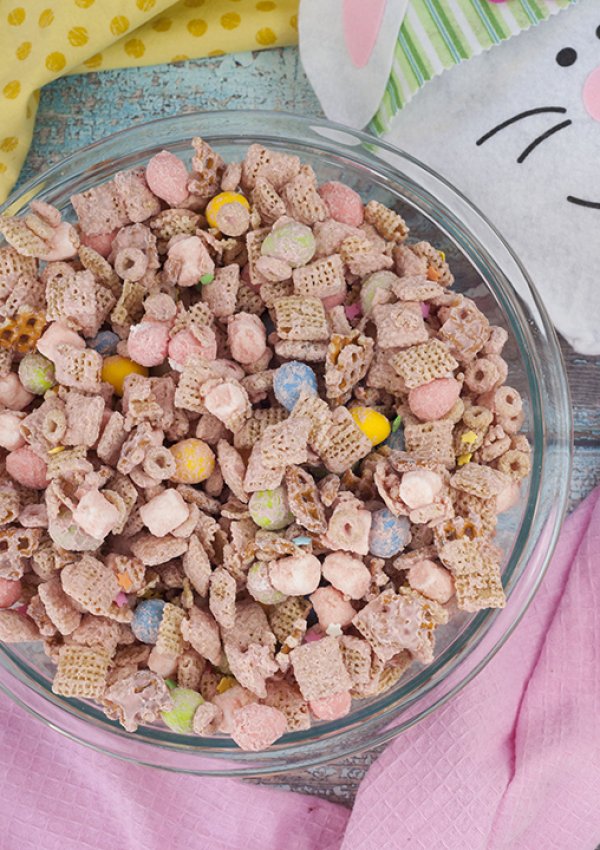 Easter Bunny Tail-Chex Mix Recipe.