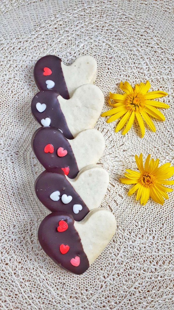 Homemade heart Valentine's day cookies