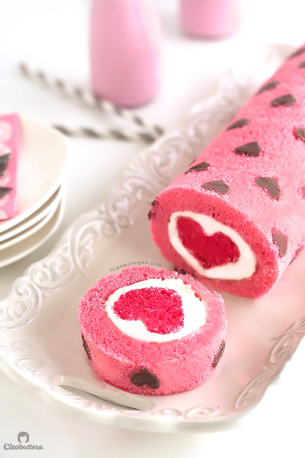 Love is all around cake roll.