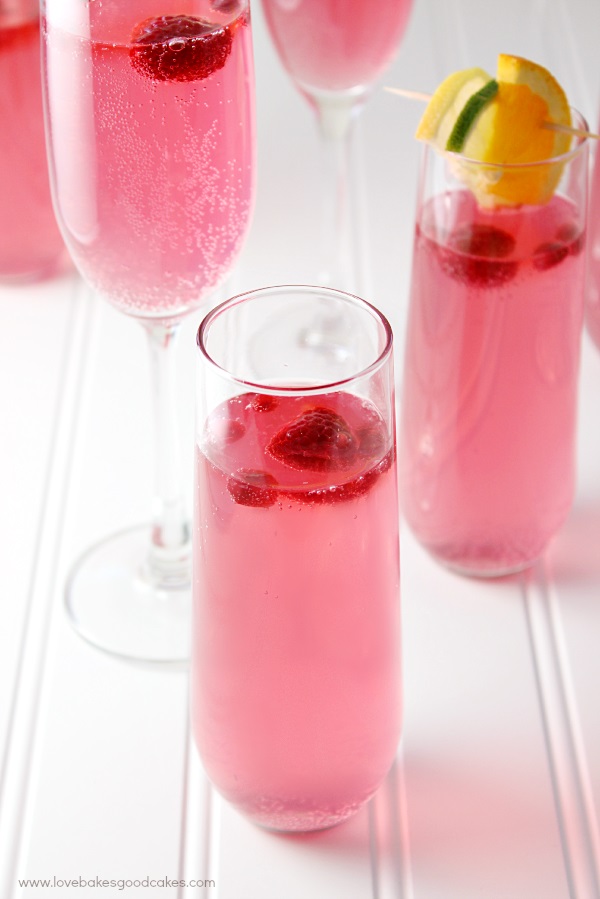 Pink lemon lime mocktail. Valentine's Day Cocktail Recipes