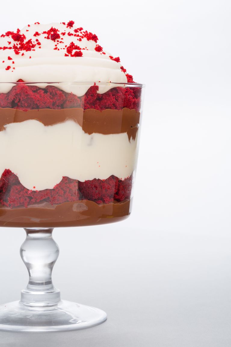 Red velvet ganache trifle.