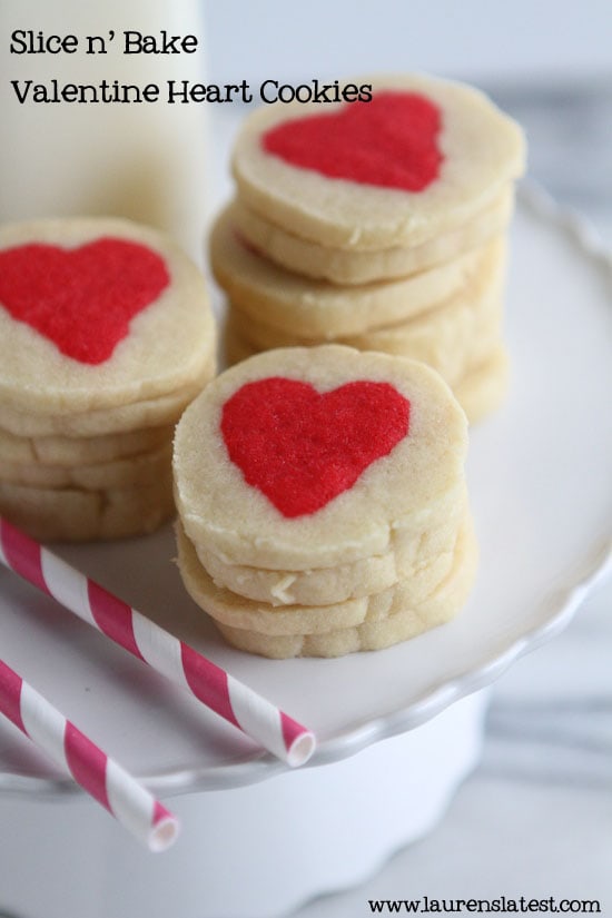 Slice-n-bake heart cookies.