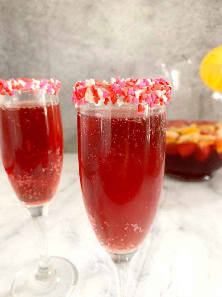 Sweet and sparking punch for Valentines day.