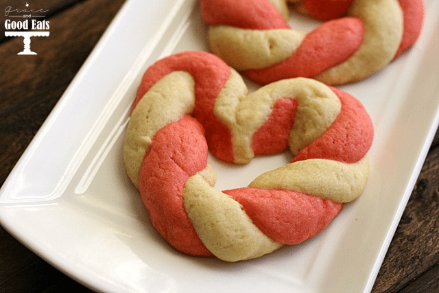 Twisted heart shaped cookies.