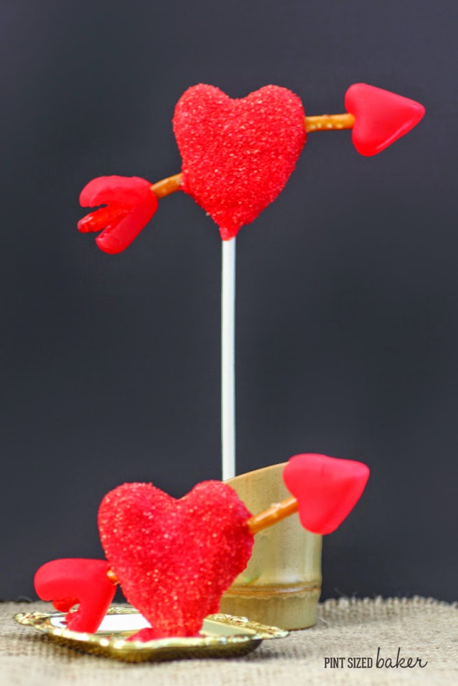 Valentines heart cake pops.