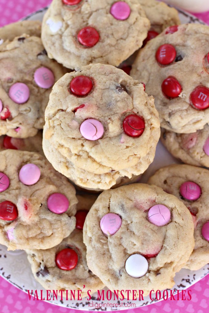 Valentines monster cookies.