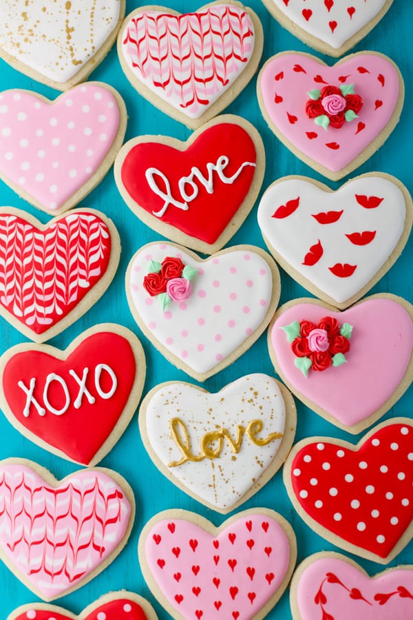 Wonderful heart cookies for Valentines day.