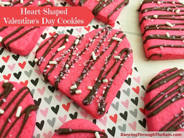 Yummy heart shaped Valentine's day cookies.